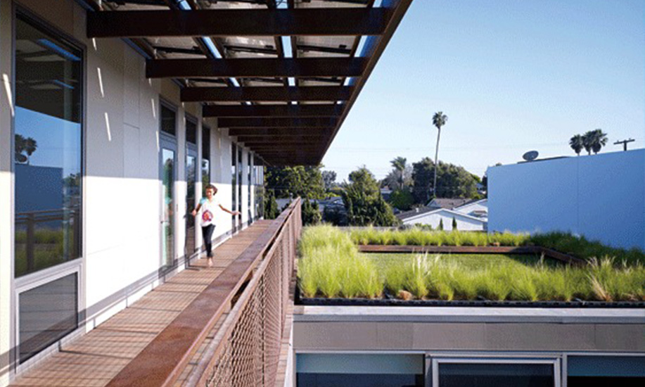 bangunan hijau mata air