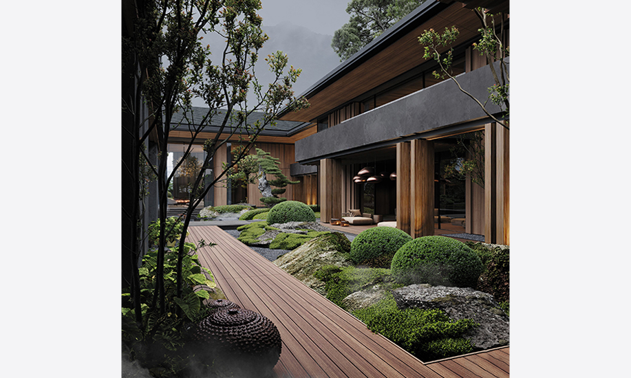 mata air Rumah mewah biophilic