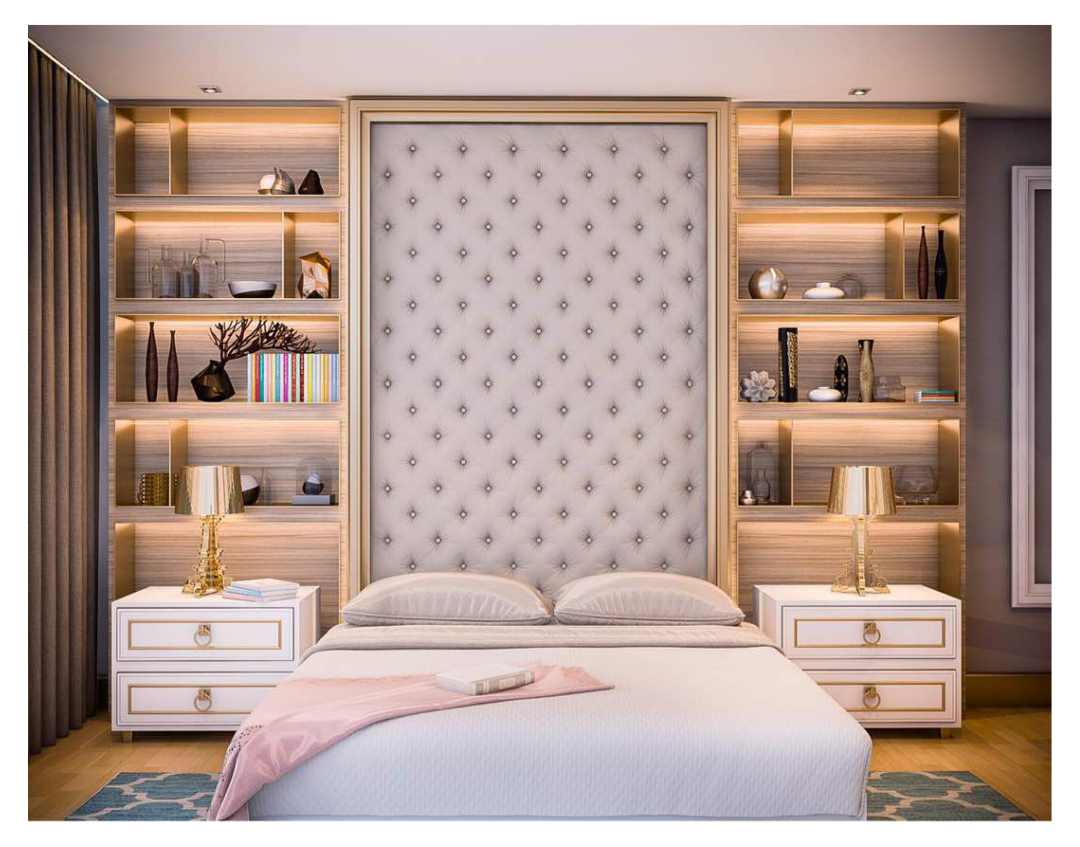 Interior Rumah Mewah Rak Terbuka