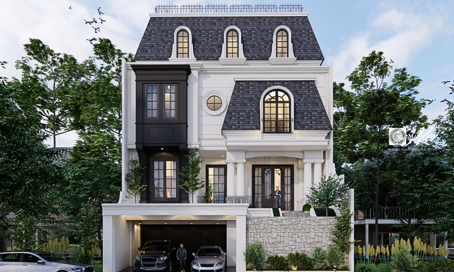 Rumah Mewah Residensial Ebony Rumah American Style Karya Mata Air